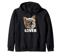 Feliz Chihuahua Amante del pelo largo Chiwawa Perro Amor Sudadera con Capucha