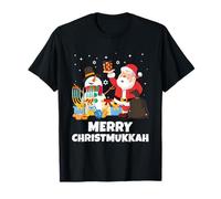 Feliz Christmukkah Navidad Hanukkah judío Santa Claus Camiseta