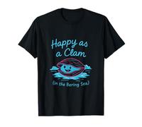 Feliz como una almeja (en el mar de Bering) Arte de neón Camiseta