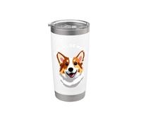 Feliz Corgi Vaso térmico de acero inoxidable de doble pared