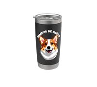 Feliz Corgi Vaso térmico de acero inoxidable de doble pared