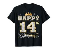 Feliz cumpleaños 14 años 14 años niños niñas Fiesta de cumpleaños Camiseta