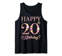 Feliz cumpleaños 20 años 20 años Hombres Mujeres Fiesta de cumpleaños Camiseta sin Mangas