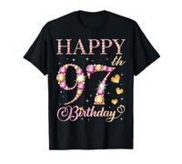 Feliz cumpleaños 97 años 97 años Hombres Mujeres Fiesta de cumpleaños Camiseta