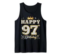 Feliz cumpleaños 97 años 97 años Mujeres Hombres Fiesta de cumpleaños Camiseta sin Mangas