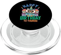 Feliz cumpleaños a Youhou | Búho Divertido | Pastel de cumpleaños PopSockets PopGrip para MagSafe