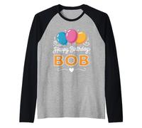 Feliz cumpleaños Bob Camiseta Manga Raglan