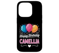Feliz cumpleaños Camellia Carcasa para iPhone 14 Pro
