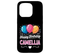 Feliz cumpleaños Camellia Carcasa para iPhone 15 Pro