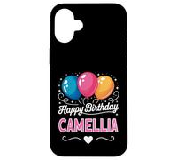 Feliz cumpleaños Camellia Carcasa para iPhone 16 Plus