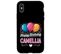 Feliz cumpleaños Camellia Carcasa para iPhone X/XS