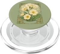 Feliz cumpleaños de febrero Flores de prímula PopSockets PopGrip para MagSafe