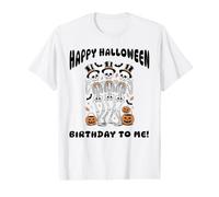 Feliz CUMPLEAÑOS DE Halloween para MÍ Skeletons en Top Hats Camiseta gráfica económica