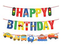 Feliz Cumpleaños Decoracion Banner de Cumpleaños-HAPPY BIRTHDAY-Adornos Cumpleanos Niña Niño Cumpleaños Bandera de Papel Guirnalda Colgar Pancartas de Cumpleaños de Papel Fiesta de Cumpleaños Niños
