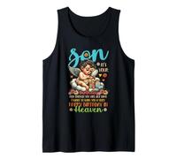 Feliz Cumpleaños Hijo En El Cielo Ángel Memorial Familia Mamá Papá Camiseta sin Mangas