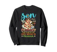Feliz Cumpleaños Hijo En El Cielo Ángel Memorial Familia Mamá Papá Sudadera