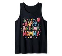 Feliz cumpleaños mamá Linda celebración de cumpleaños de mamá Camiseta sin Mangas