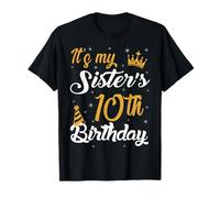 Feliz cumpleaños número 10 de mi hermana 2015 10 años Camiseta