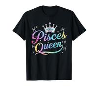 Feliz Cumpleaños Piscis Reina Chica Mujeres Piscis Signo del Zodiaco Camiseta