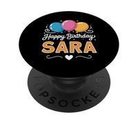Feliz cumpleaños Sara PopSockets PopGrip Adhesivo