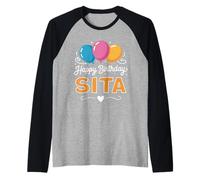Feliz cumpleaños Sita Camiseta Manga Raglan