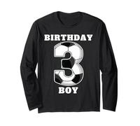 Feliz Cumpleaños Soccer Squad 3er Cumpleaños Jugador Manga Larga