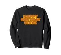 Feliz Cumpleaños Steve Nombre Personalizado Retro Tipografía Sudadera