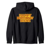 Feliz Cumpleaños Steve Nombre Personalizado Retro Tipografía Sudadera con Capucha