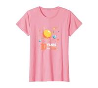 Feliz décimo Viaje Alrededor del Sol | Regalo de cumpleaños Espacial Camiseta, Mujer, Rosado, 3XL