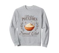 Feliz Día de Acción de Gracias Comida Puré de Papas Lados Club Social Sudadera