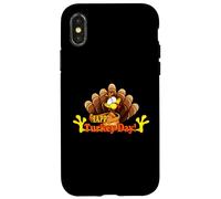 Feliz Día de Acción de Gracias Divertido Lindo Peregrino Pavo Hombres Mujeres Carcasa para iPhone X/XS