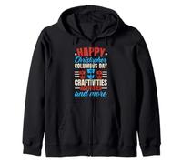 Feliz Día de la Hispanidad USA Navigator Ship Christopher Columbus Sudadera con Capucha