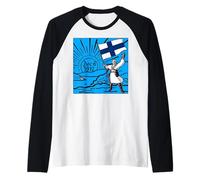Feliz día de la Independencia de Finlandia 6 de diciembre, gráfico de Amanecer Camiseta Manga Raglan