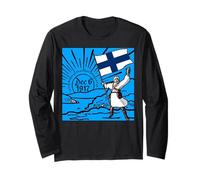 Feliz día de la Independencia de Finlandia 6 de diciembre, gráfico de Amanecer Manga Larga