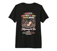 Feliz Día De La Madre Desde El Interior Mamá Mamá A Ser Cargando 1 Camiseta Premium