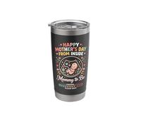 Feliz Día De La Madre Desde El Interior Mamá Mamá A Ser Cargando 1 Vaso térmico de acero inoxidable de doble pared