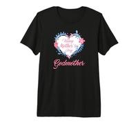 Feliz Día de la Madre, diseño Floral de corazón Madrina Camiseta Premium