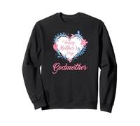 Feliz Día de la Madre, diseño Floral de corazón Madrina Sudadera