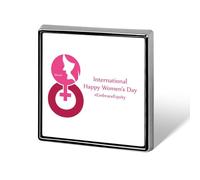 Feliz Día de la Mujer, Abraza la Equidad 2025, Pines, Insignias Cuadradas, Pins de Solapa, Botones Esmaltados, Decoraciones para Fiestas
