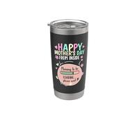 Feliz Día de las Madres desde dentro Mamá Futura Loading Progress Vaso térmico de acero inoxidable de doble pared