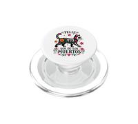 Feliz Día de los Muertos Gato Colorido Día de los Muertos Arte PopSockets PopGrip para MagSafe