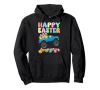 Feliz Día de Pascua Cool Monster Truck Pascua Huevo Caza Divertido Sudadera con Capucha