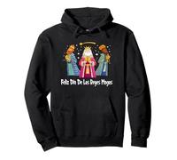Feliz Día De Reyes Day Wise Three Kings tee Happy Epifanía Sudadera con Capucha