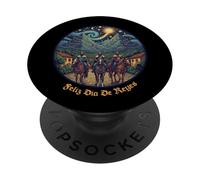Feliz Día de Reyes Reyes en Mountain Village PopSockets PopGrip Adhesivo