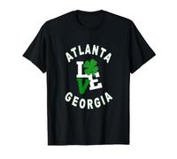 Feliz Día de San Patricio, Atlanta, Georgia Camiseta gráfica económica, Hombre, Negro, XL
