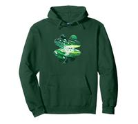 Feliz día de San Patricio trébol de 4 hojas Erin Go Bragh Sudadera con Capucha
