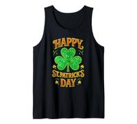 Feliz día de San Patricio trébol Verde diseño trébol Camiseta sin Mangas