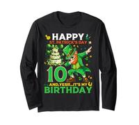 Feliz día de San Patricio y sí, es mi décimo cumpleaños Lucky Manga Larga