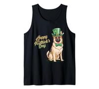 Feliz Día de San Pawtrick Pastor Alemán Día de San Patricio Camiseta sin Mangas