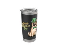 Feliz Día de San Pawtrick Pastor Alemán Día de San Patricio Vaso térmico de acero inoxidable de doble pared